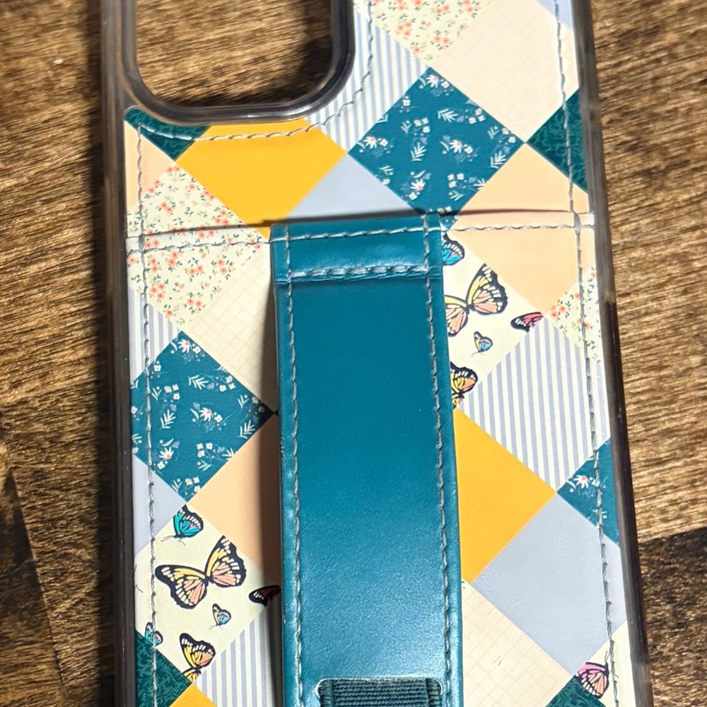 Patchwork Design Walli Case IPhone 15 with Stand - Multicolor